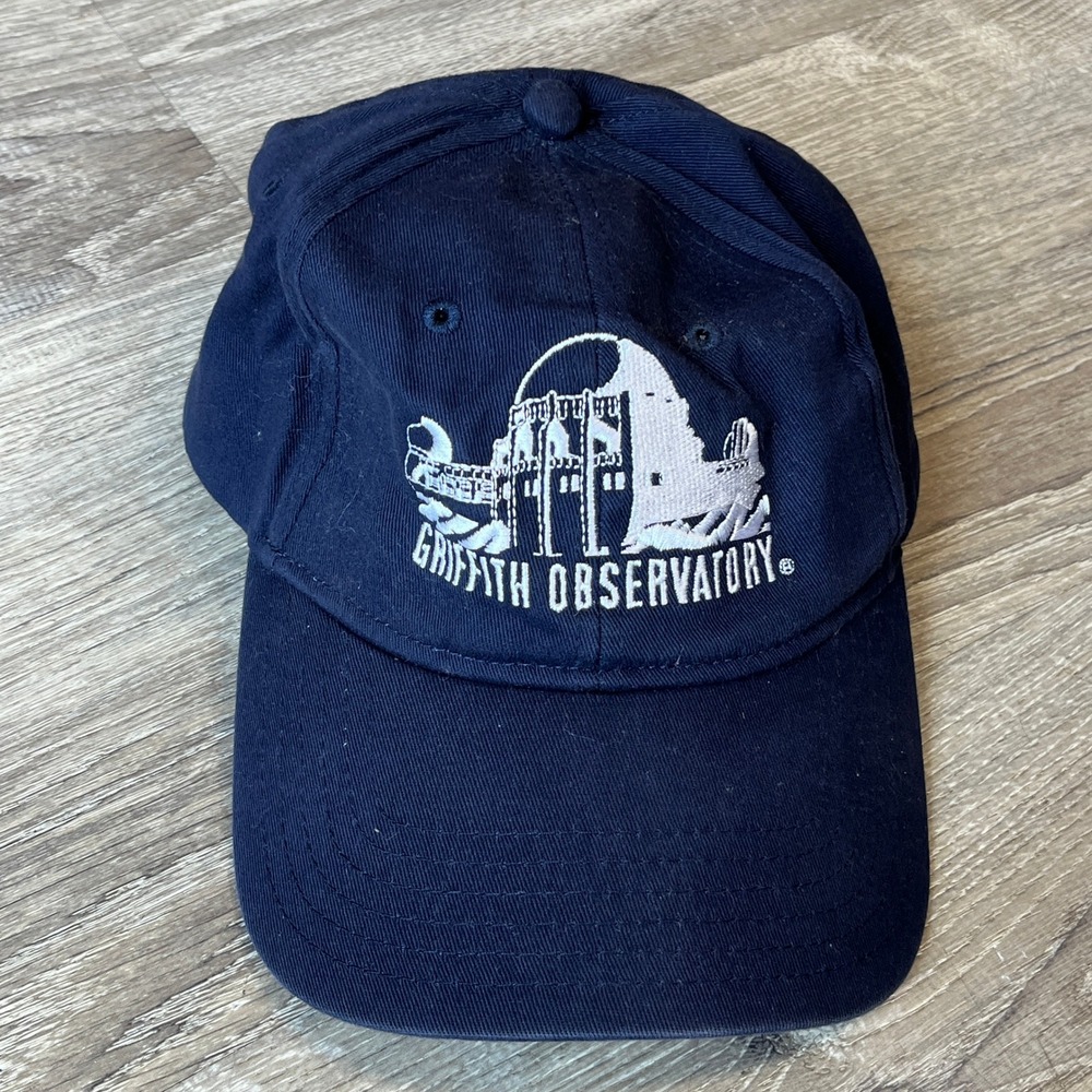 OTTO Griffith Observatory Los Angeles Navy Blue Embroidered Dad Hat Cap 19-503